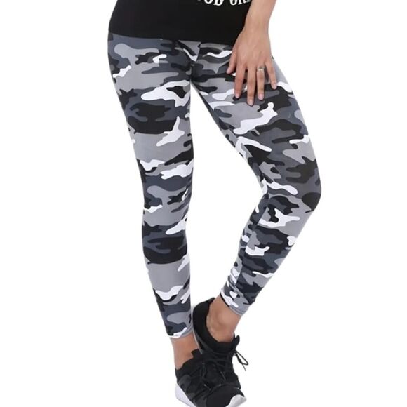 Leggings Camouflage Tracksuit High Waist Casual Leggings - Picture 4 of 9